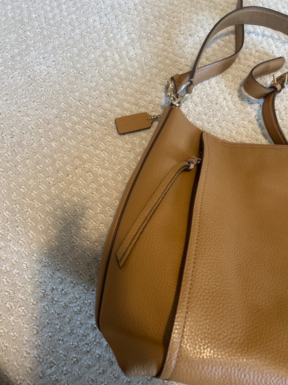 Brand new! Women’s tan leather coach purse - Picture 2 of 5